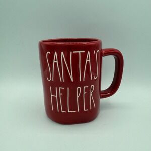 Rae Dunn Artisan Collection Red‎ "Santa's Helper" Mug By Magenta